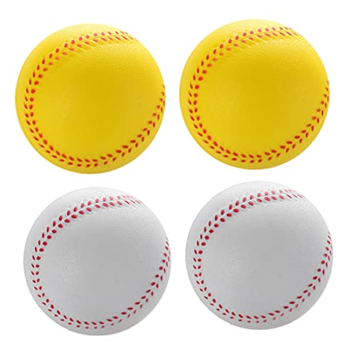 ERINGOGO 4 Stück Teiliges PU Schaum Baseball Stressbälle Set Elastische Softbälle Weiß und Gelb Stoßdämpfend für Jugendliche Spiel und Stressabbau ERINGOGO 4 Stück Teiliges PU Schaum Baseball Stressbälle Set Elastische Softbälle Weiß und Gelb Stoßdämpfend für Jugendliche Spiel und Stressabbau von ERINGOGO