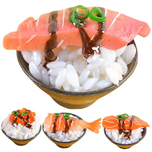 ERINGOGO 4 Stück Teiliges PVC Sushi Modell Realistisches für Küche Dekorations und Fotorequisiten für Rollenspiele und Sushi Anfänger ERINGOGO 4 Stück Teiliges PVC Sushi Modell Realistisches für Küche Dekorations und Fotorequisiten für Rollenspiele und Sushi Anfänger von ERINGOGO
