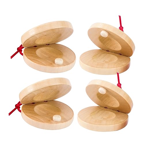 ERINGOGO 4 Stück Teiliges Percussion Holz Castanets Musikinstrument für Musikalische Früherziehung für Kleinkinder Rhythmus und Motorik ERINGOGO 4 Stück Teiliges Percussion Holz Castanets Musikinstrument für Musikalische Früherziehung für Kleinkinder Rhythmus und Motorik von ERINGOGO