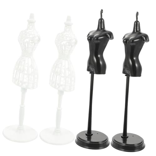 ERINGOGO 4 Stück Teiliges Puppen Kleiderständer mit Hohlem Körper Mini Schneiderfigur für Puppenhaus Dekoration für Nähprojekte Kleidungspräsentation Sammeln und Ordnungszwecke von ERINGOGO