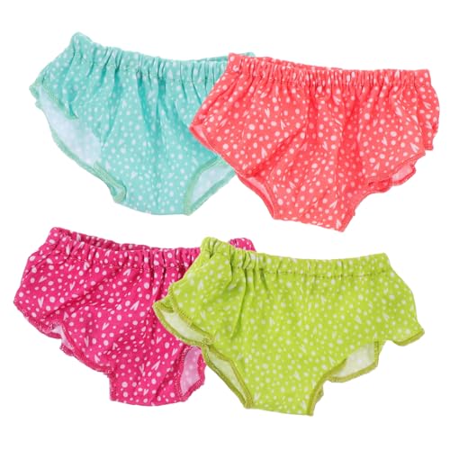 ERINGOGO 4 Stück Teiliges Puppenunterwäsche aus Baumwollstoff Waschbar und Wiederverwendbar Klassische Niedliche Puppenunterhosen für Spielpuppen Zubehör für Puppenkleidung und ERINGOGO 4 Stück Teiliges Puppenunterwäsche aus Baumwollstoff Waschbar und Wiederverwendbar Klassische Niedliche Puppenunterhosen für Spielpuppen Zubehör für Puppenkleidung und von ERINGOGO
