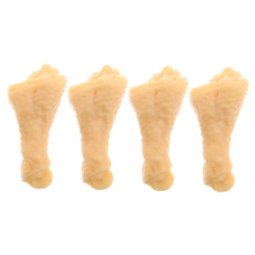 ERINGOGO 4 Stück Teiliges Realistische Hähnchenschenkel Modelle aus Resin Detailgetreue Nachbildung für Hotel Dekoration Food Props Fotoshootings und Kinderspielzeug Vielseitig Einsetzbar von ERINGOGO