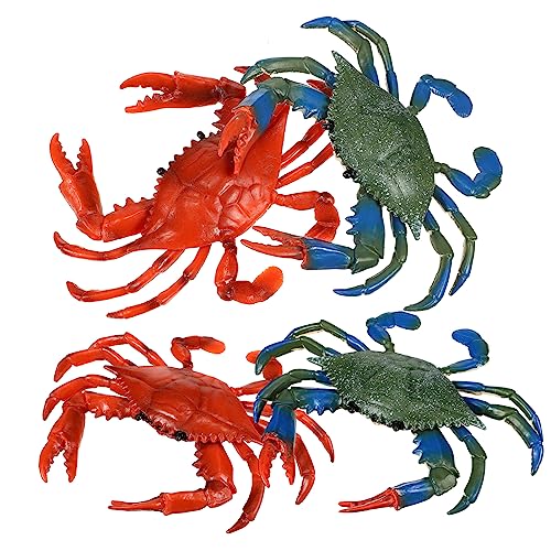 ERINGOGO 4 Stück Teiliges Realistische Meerestiere Figuren Pädagogisches Lernspielzeug für Badewanne und Pool Fördert Interesse an Ozeanlebewesen Designs von ERINGOGO