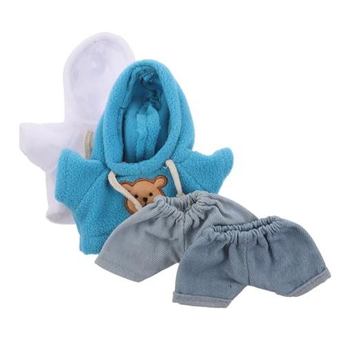 ERINGOGO 4 Stück Teiliges Spielzeugbärenkleidung Hoodie und Jeans für Stofftiere Süße Kleine Bärenoutfits zum Selbermachen Passend für Plüschtiere für DIY Bärenkleidung von ERINGOGO