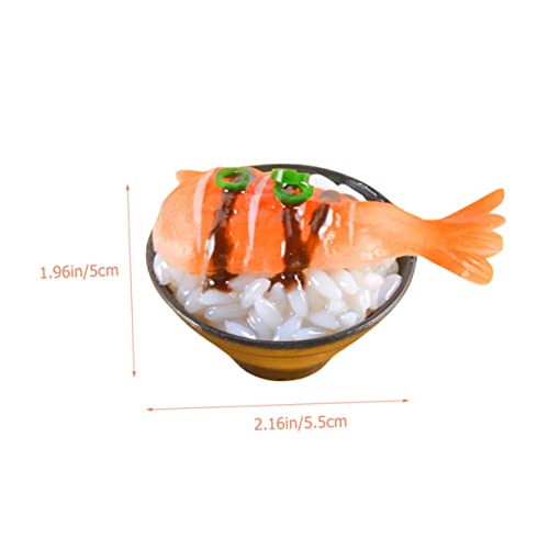 ERINGOGO 4 Stück Teiliges Sushi Reismodell PVC Realistische Spielküche Zubehör Lebensnahe Lebensmittel Nachbildung für DIY Dekoration und Food Fotografie von ERINGOGO