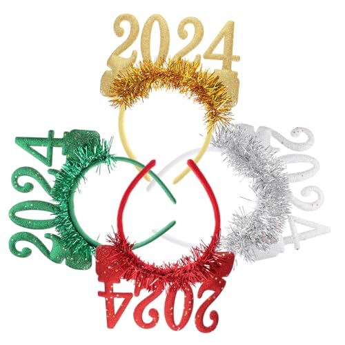 ERINGOGO 4 Stück Teiliges Weihnachts Haarschmuck Glitzernde Party Haarreifen Rot Grün Gold Silber Leicht Dekorativ Festlicher Neujahrs Kopfschmuck für Erwachsene Silvester Accessoire ERINGOGO 4 Stück Teiliges Weihnachts Haarschmuck Glitzernde Party Haarreifen Rot Grün Gold Silber Leicht Dekorativ Festlicher Neujahrs Kopfschmuck für Erwachsene Silvester Accessoire von ERINGOGO
