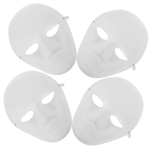 ERINGOGO 4 Stück Weiße DIY Pappmaché Masken Blanko Masken für Halloween Karneval Party Bühnenaufführung zum Bemalen und Gestalten für Erwachsene ERINGOGO 4 Stück Weiße DIY Pappmaché Masken Blanko Masken für Halloween Karneval Party Bühnenaufführung zum Bemalen und Gestalten für Erwachsene von ERINGOGO