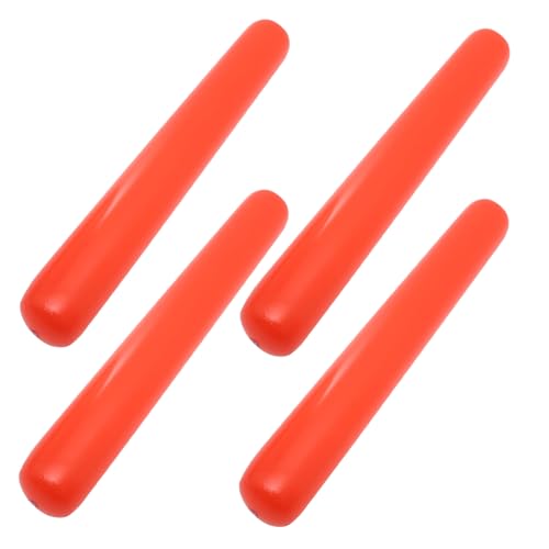 ERINGOGO 4 Stück aufblasbarer Stick für Schlag Ballonstäbchen klimpern bam Gebläse Fussball Fanartikel Sport Gadgets Sport zubehör Konzert Geräuschemacher Stöcke Krachmacher PVC rot von ERINGOGO