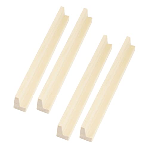 ERINGOGO 4 Stück buchstabenverzierungen aus Holz Basis Domino Tablett Domino-Halter Basen Domino tischdeckenklammern deko Zubehör für Dominospiele Dominosehalter hölzern von ERINGOGO