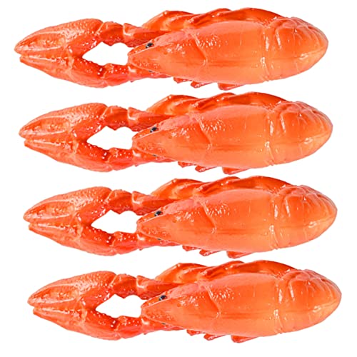 ERINGOGO 4 Stück simuliertes Tier interaktives hühner Lebensechte Hummerform Tiermodell Tierfigur Kinderspielzeug gefälschte Hummerfiguren realistische Hummerfigur PVC von ERINGOGO
