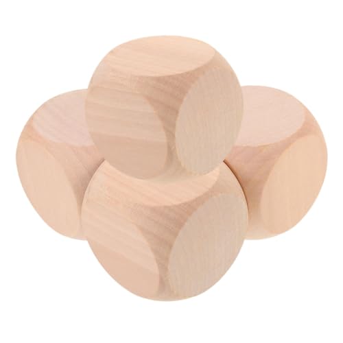 ERINGOGO 4 Stücke Blank Holz Würfel Würfel Blöcke Spiel Decor Unfinished Holz Würfel ERINGOGO 4 Stücke Blank Holz Würfel Würfel Blöcke Spiel Decor Unfinished Holz Würfel von ERINGOGO