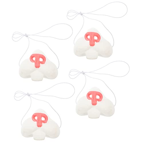 ERINGOGO 4 Stücke Kaninchen Nase Prop Bunny Hasen Kostüm Cosplay Kaninchen Kleid Up Prop Vinyl von ERINGOGO