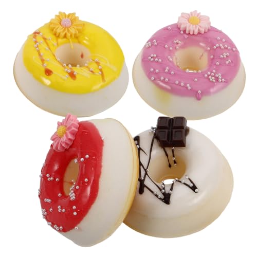 ERINGOGO 4 Stücke Teiliges Künstliche Donuts mit Realistischem Design für Partydekoration Lebensmittel für Dekoartikel für Zuhause und Besondere Anlässe von ERINGOGO