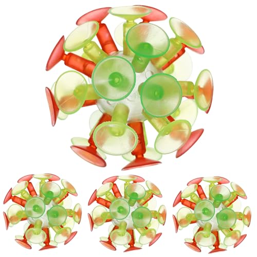 ERINGOGO 4 Stücke Teiliges Saugnapfspielzeug für Mehrfarbige Saugfähige Bälle mit Leuchtfunktion Stressabbauendes Hüpfspielzeug für Drinnen und Draußen Sicher Ab Jahren Geeignet ERINGOGO 4 Stücke Teiliges Saugnapfspielzeug für Mehrfarbige Saugfähige Bälle mit Leuchtfunktion Stressabbauendes Hüpfspielzeug für Drinnen und Draußen Sicher Ab Jahren Geeignet von ERINGOGO