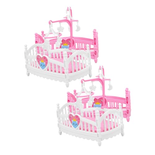 ERINGOGO 4stücke Teiliges Miniaturbett Für Puppenhaus Elegante Schlafzimmermöbel Kreative Deko Für Fantasievolles Spiel Für Sammler ERINGOGO 4stücke Teiliges Miniaturbett Für Puppenhaus Elegante Schlafzimmermöbel Kreative Deko Für Fantasievolles Spiel Für Sammler von ERINGOGO
