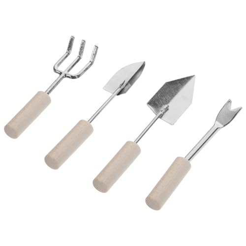 ERINGOGO 4 Teiliges Simulations Gartenwerkzeug Set Schaufel Mini Gartendekoration Miniatur Haus Kit Werkzeuge Mini Gartenzubehör Mini Haus Ornament Miniatur Gießkanne Für Den von ERINGOGO