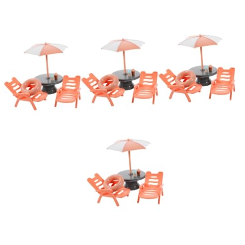 ERINGOGO 4 Teiliges Strandkorb Set Strandstühle Möbel Strandspielzeug Dekorationen Dekoration Für Zuhause Puppenhaus Das Kinderspielzeug Kinderspielzeug DIY von ERINGOGO