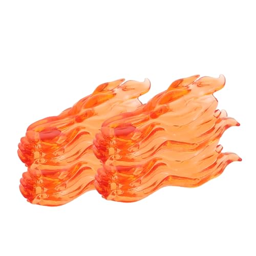 ERINGOGO 4-teilige Miniaturmodelle Mit Flammeneffekt: Bausteinzubehör Für Actionfiguren, Lustiges Interaktives Spielzeug, Puzzles, Versteckte Bausteine von ERINGOGO
