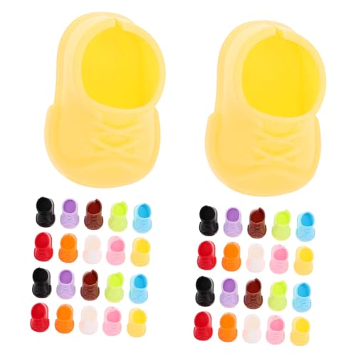 ERINGOGO 40 Paare Miniatur Puppenschuhe für Puppen Bunte Flache Schuhe in Farben Leichte Anzieh Auszieh-Accessoires für Puppenhaus Sammeln und Kreative Mini-deko ERINGOGO 40 Paare Miniatur Puppenschuhe für Puppen Bunte Flache Schuhe in Farben Leichte Anzieh Auszieh-Accessoires für Puppenhaus Sammeln und Kreative Mini-deko von ERINGOGO