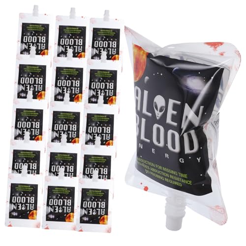 ERINGOGO 40 STK außerirdischer Halloween Costume Halloween Kleidung saftbeutel Halloween-Tassen klare Getränkebeutel Blutbehälter Aufbewahrungsbehälter für Blut Ldpe von ERINGOGO