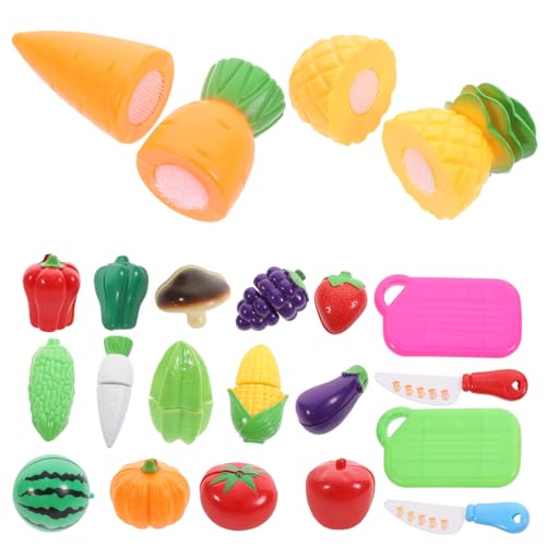 ERINGOGO 40 STK Kinder geben Rollenspielspielzeug vor Messer für Kinder Messer Kinder Spielzeuge Geschenke Spielzeug küche Obst gemüse Lebensmittel Spielzeug Kuchen Früchte und Gemüse von ERINGOGO