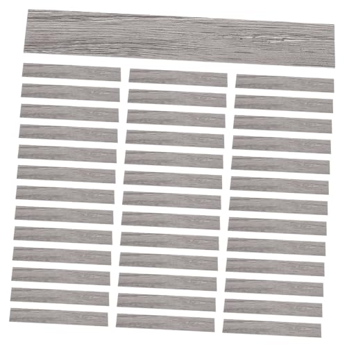 ERINGOGO 40 Stück Maßstab Holzfußböden DIY Echt Holzmaserung Fußbodenplatten für Puppenhaus Zubehör von ERINGOGO