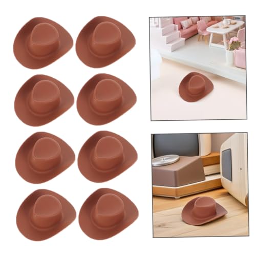 ERINGOGO 40 Stück Mini Cowboyhüte aus Kunststoff Kleine Braune Hüte für Puppenhaus Dekoration DIY Bastelbedarf Leichte Mini Hüte für Party und Geschenkideen ERINGOGO 40 Stück Mini Cowboyhüte aus Kunststoff Kleine Braune Hüte für Puppenhaus Dekoration DIY Bastelbedarf Leichte Mini Hüte für Party und Geschenkideen von ERINGOGO