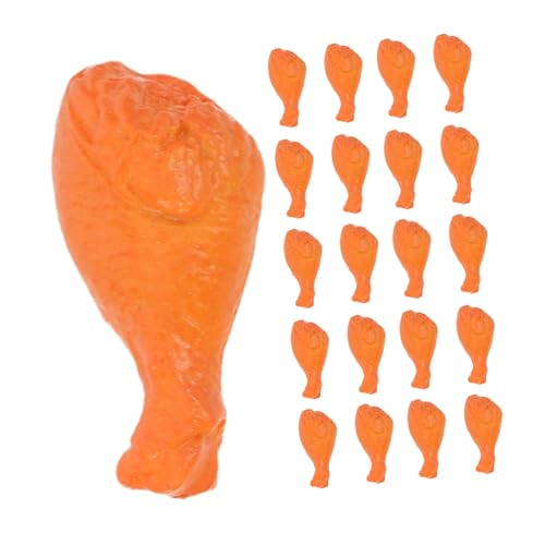 ERINGOGO 40 Stück Mini Hähnchenkeulen Handgefertigt Realistische Miniatur Hähnchenkeulen Robustes Material Tragbar Lebensechte Textur für Puppenhaus Küchen und Spielsets von ERINGOGO