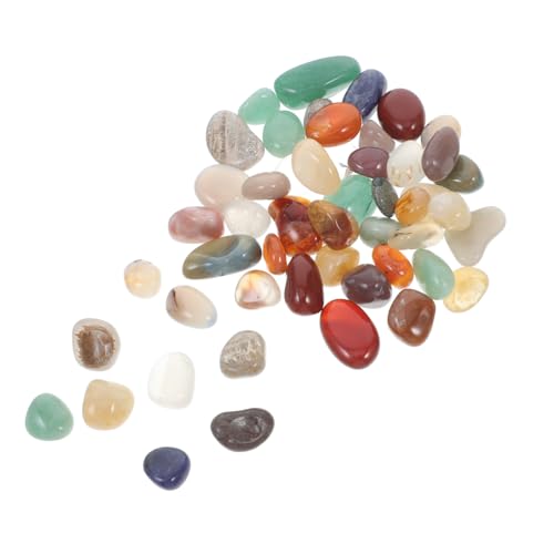 ERINGOGO 40 Stück Polierte Achatsteine Edelsteine für Schatzsuche und Diy Dekoration Glitzerndes Kristallset für Geburtstagsfeiern und Kreative Aktivitäten von ERINGOGO
