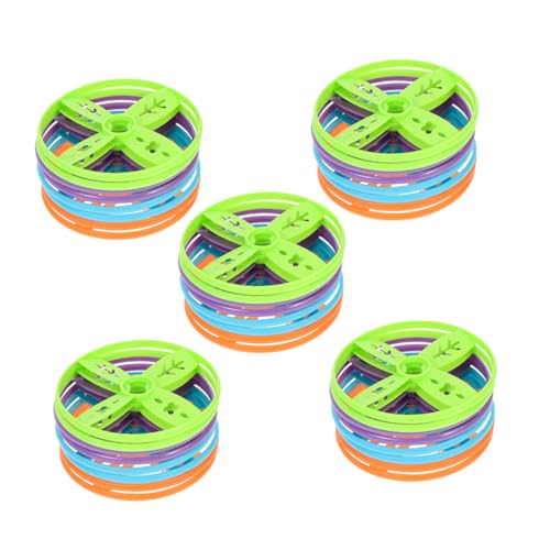 ERINGOGO 40 Stück Teiliges Ergänzungsset für Flugscheiben Kompatibel mit Hand und Fußbetriebenen Werfern Robuste Outdoor Spielscheiben in Bunten Designs für Familien bei von ERINGOGO