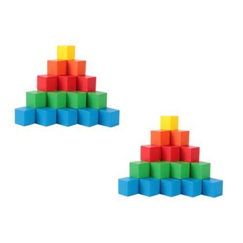 ERINGOGO 40 Stück Teiliges Holzbausteine für Würfelspielzeuge Mathematik Kreativität und Farberkennung Pädagogisches für Jungen und Jahren ERINGOGO 40 Stück Teiliges Holzbausteine für Würfelspielzeuge Mathematik Kreativität und Farberkennung Pädagogisches für Jungen und Jahren von ERINGOGO