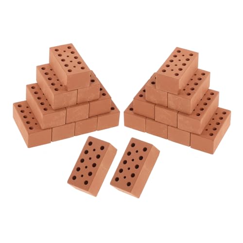 ERINGOGO 40 Stück Teiliges Miniatur Ziegelset für DIY Architektur Modellbau Realistische Landschaftsbausteine Kindgerechtes Bastelzubehör zur Motorischer Fähigkeiten und Kreatives von ERINGOGO