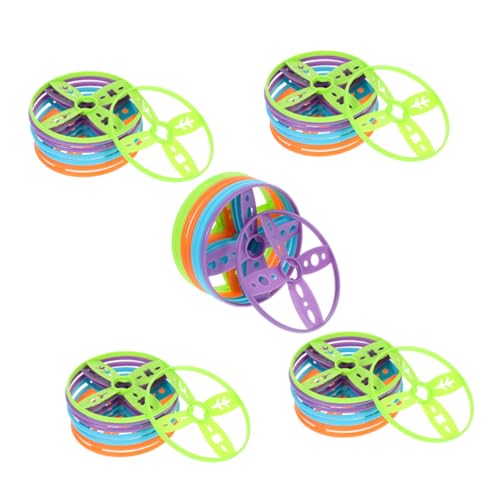 ERINGOGO 40 Stück Teiliges Set Bunte Flying Saucers Kompatibel mit Hand und Fußbetriebene Flugscheiben Vielseitig für Outdoor Sport Familienfeiern Schule Strand und Park Geeignet von ERINGOGO