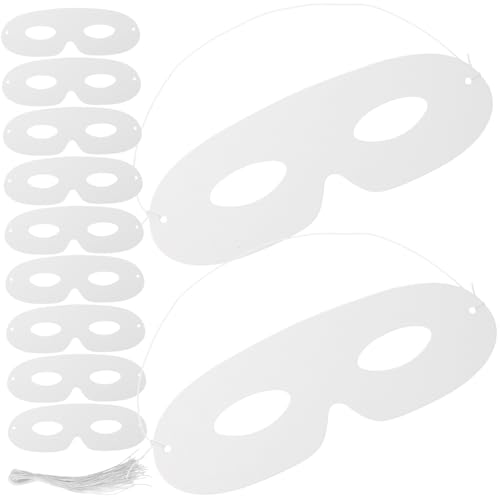 ERINGOGO 40 Stück Teiliges Weiße Papiermasken zum Bemalen Leichte Sichere Halbgesichtsmasken für DIY Karneval Maskenball Cosplay Party und Kinderhandwerk zum Basteln und Dekorieren von ERINGOGO