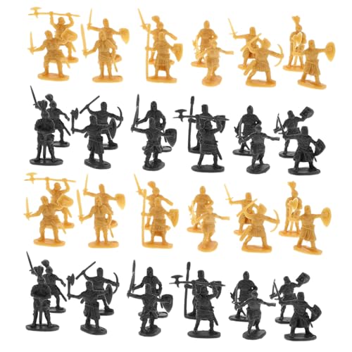 ERINGOGO 400 Stück Mini Ritter Figuren Realistische Mittelalterliche Soldaten Detailreiche Kunststoff Krieger Sammelfiguren für Partydekoration und Rollenspiele von ERINGOGO