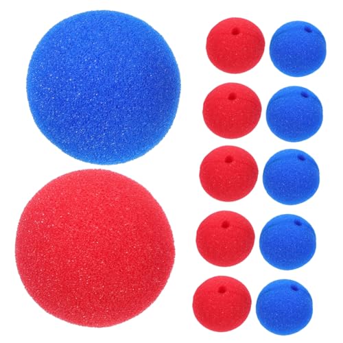 ERINGOGO 40st Schwamm-clown-nase Halloween- Masken Make-up-schwämme Mikrofon Clownmasse Lustig Halloween-glühen Kostüm Gefälscht Nase Clown Rot von ERINGOGO