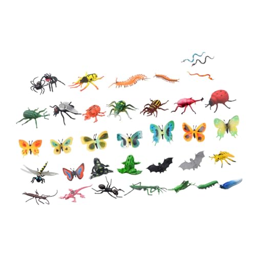 ERINGOGO 43 Stück Insekten simulations Modell Insekten Insekten Lernspielzeug Insekten Insektenspielzeug für Kleinkinder Insekten für Zahlen PVC von ERINGOGO