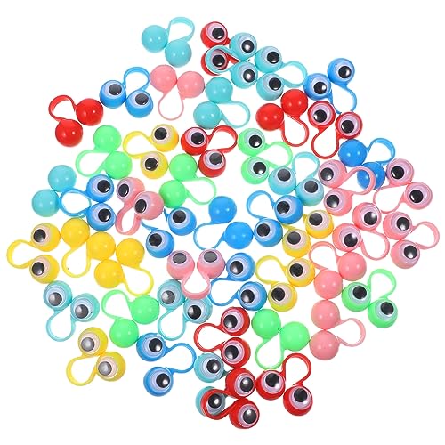 ERINGOGO 48 Stück Augenring Auge Fingerpuppe Augapfel Fingerpuppe Augen sankastenspielsachen kindergeburtstags mitgebsel kleines Kinderspielzeug Fingerspielzeug für den Haushalt Plastik von ERINGOGO