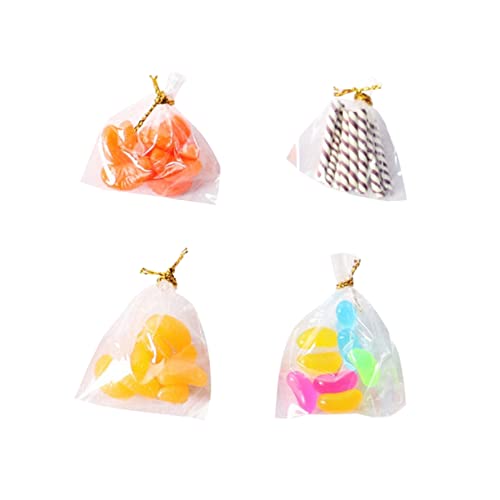 ERINGOGO 4Er-Packung Puppenhaus Puppenhaus-Bausatz Kinderauto Mini- Plüsch Spielzeugnahrung für kinderspielzeug Mini-Essen Miniatur-Food-Modell Plastik von ERINGOGO