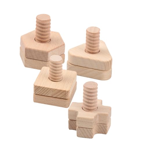 ERINGOGO 4Sätze Geometrische Formen Holzspielzeug Teiliges Schraubenspielzeug aus Birkensperrholz für Frühe Bildung Fördert Hand Augen Koordination und Kognitive Fähigkeiten Sicher und Glatt ERINGOGO 4Sätze Geometrische Formen Holzspielzeug Teiliges Schraubenspielzeug aus Birkensperrholz für Frühe Bildung Fördert Hand Augen Koordination und Kognitive Fähigkeiten Sicher und Glatt von ERINGOGO