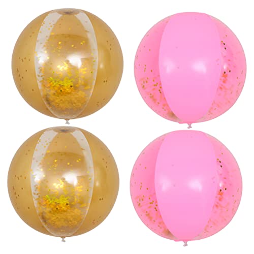 ERINGOGO 4stücke Teiliges Aufblasbare Glitzer Strandbälle Wasserspielzeug Für Material Für Poolpartys Und Sommeraktivitäten von ERINGOGO