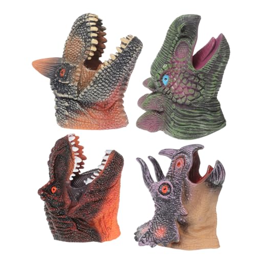 ERINGOGO 4Stücke Dinosaurier Handpuppen Realistische Tierfiguren Für Handpuppen Triceratops Stegosaurus Brachiosaurus Für Kreative Rollenspiele von ERINGOGO