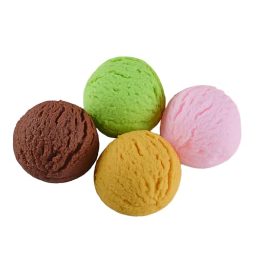 ERINGOGO 4Stücke Künstliche Eisbällchen Modelle Realistische Nachbildung von Gefälschtem Essen Party Dekorative Elemente für Tische und Schalen Leuchtende Farben ERINGOGO 4Stücke Künstliche Eisbällchen Modelle Realistische Nachbildung von Gefälschtem Essen Party Dekorative Elemente für Tische und Schalen Leuchtende Farben von ERINGOGO
