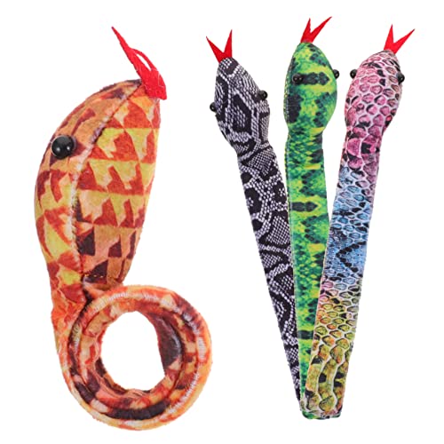 ERINGOGO 4Stücke Lustige Tier Slap Armbänder für Plüschgefüllte Schlangen Armbänder Geburtstagsfeiern und Streiche Unterhaltsames für Jungen von ERINGOGO