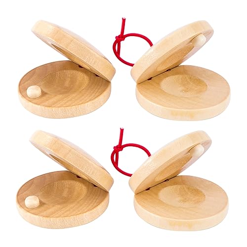ERINGOGO 4Stücke Musikinstrumente Aus Holz Frühpädagogisches Schlagspielzeug Percussion Instrumente Für Musikunterricht Musikalische Früherziehung von ERINGOGO