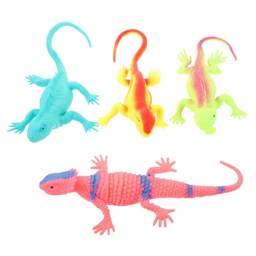 ERINGOGO 4Stücke Teiliges Eidechsen für Realistische Simulation Eidechsenfiguren aus Hochwertigem Material Lernspielzeug für Eltern Aktivitäten und Kreative von ERINGOGO