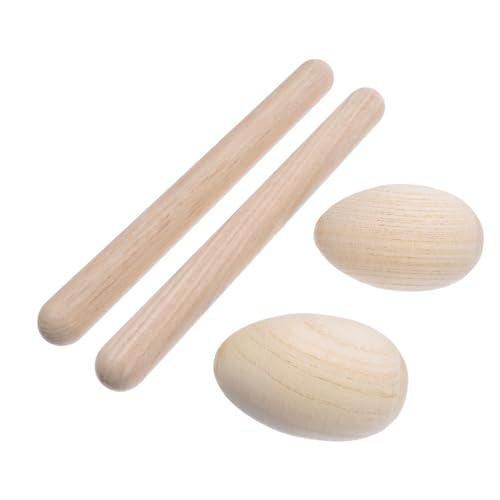 ERINGOGO 4Stücke Teiliges Musikalisches Schlaginstrument Set mit Rhythm Sticks und Shakern Holzmaterial für Kreatives und Frühen Musikunterricht für Jungen von ERINGOGO