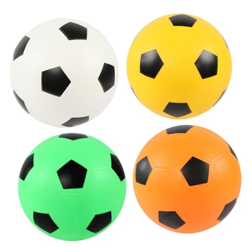 ERINGOGO 4Stücke Weicher Kinderfußball Leichter und Federnder Fußball für Drinnen und Draußen Fußballspielzeug aus Farben von ERINGOGO