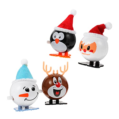 ERINGOGO 4Stücke Weihnachts Aufziehspielzeug Für Spaßige Spielzeuge Mit Weihnachtsthema Für Partys Und Festlichkeiten Fördert Fähigkeiten Und Farbdisziplin von ERINGOGO