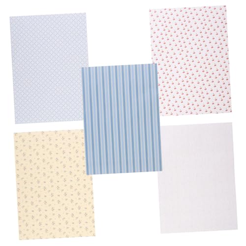 ERINGOGO 5 Blätter Mini Peel and Stick Tapete Für Puppenhaus Klebstoff Mini Aufkleber von ERINGOGO